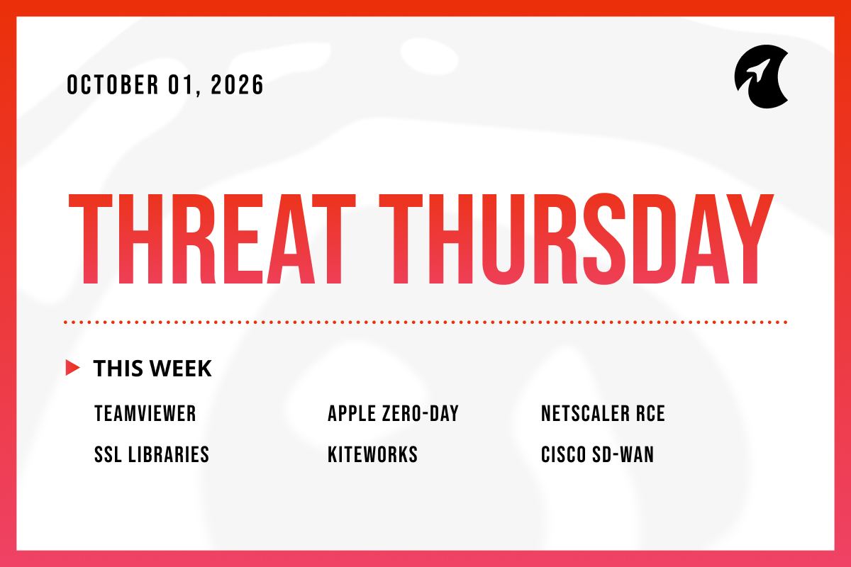 Threat Thursday: October 1st, 2026