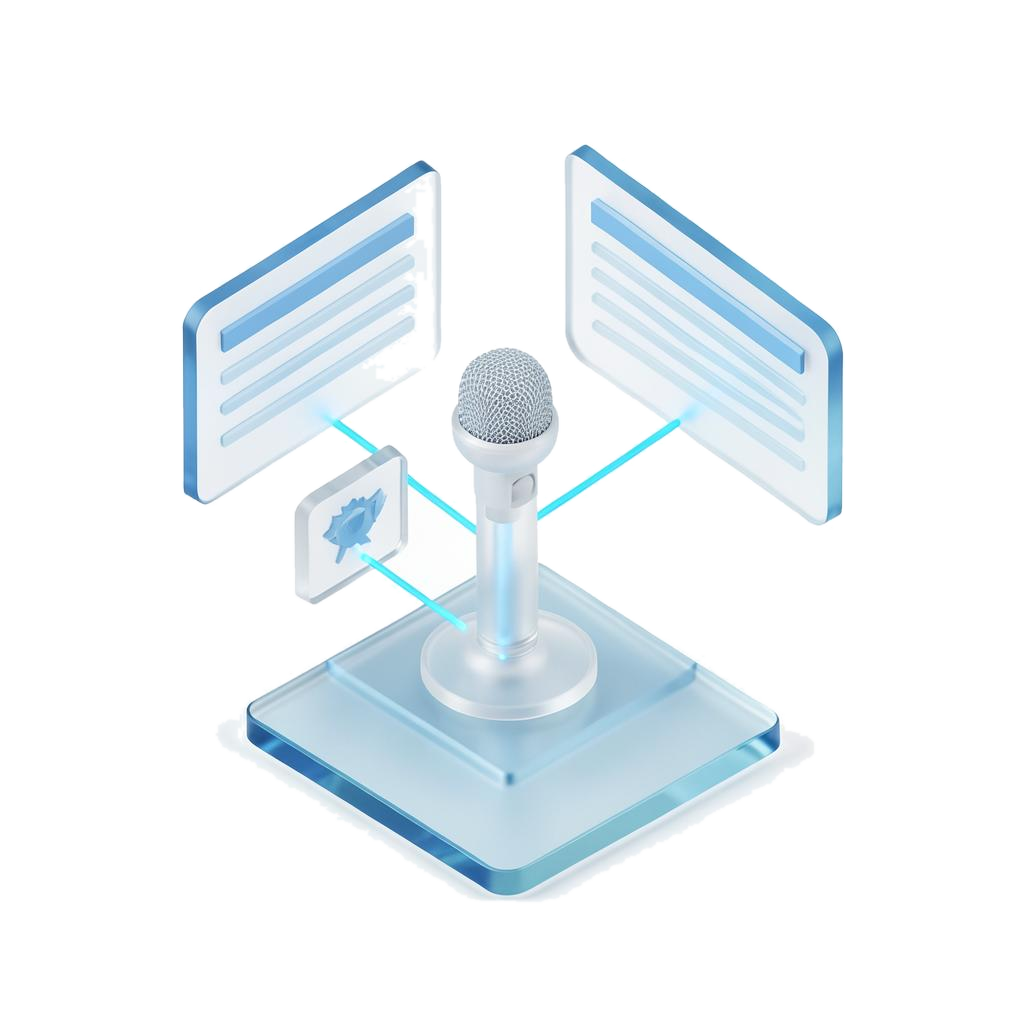 Isometric illustration of a press release leaving a desk